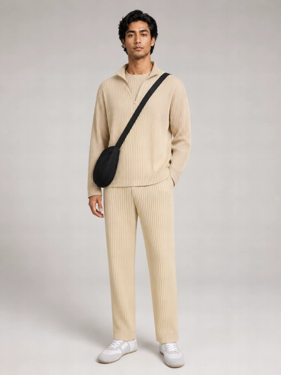 Homme Plisse Issey Miyake Pleated Long-Sleeve Zip Jacket