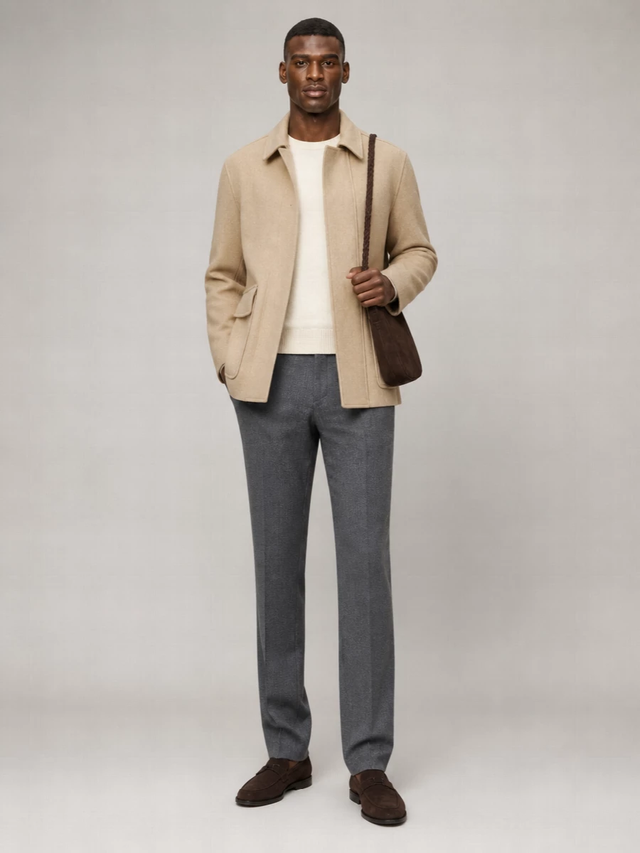 Lardini Virgin Wool Single Breasted Coat