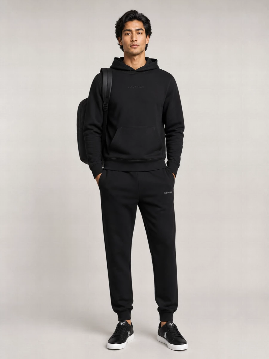 Calvin Klein Logo Print Hooded Jacket