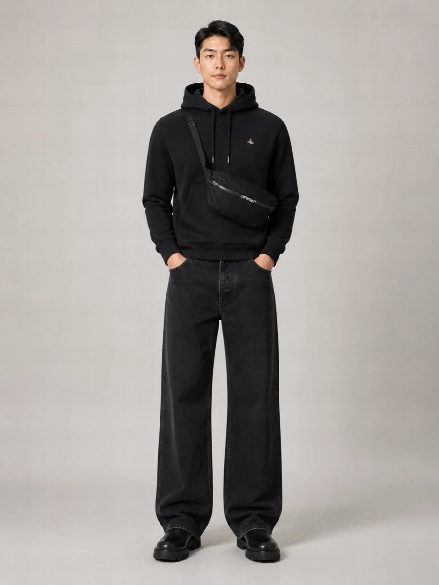 Vivienne Westwood Cotton Logo-Embroidered Hoodie