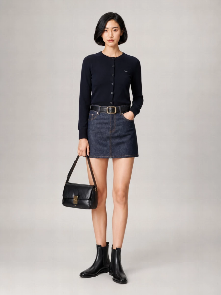 A.p.c. Cotton Straight Skirt
