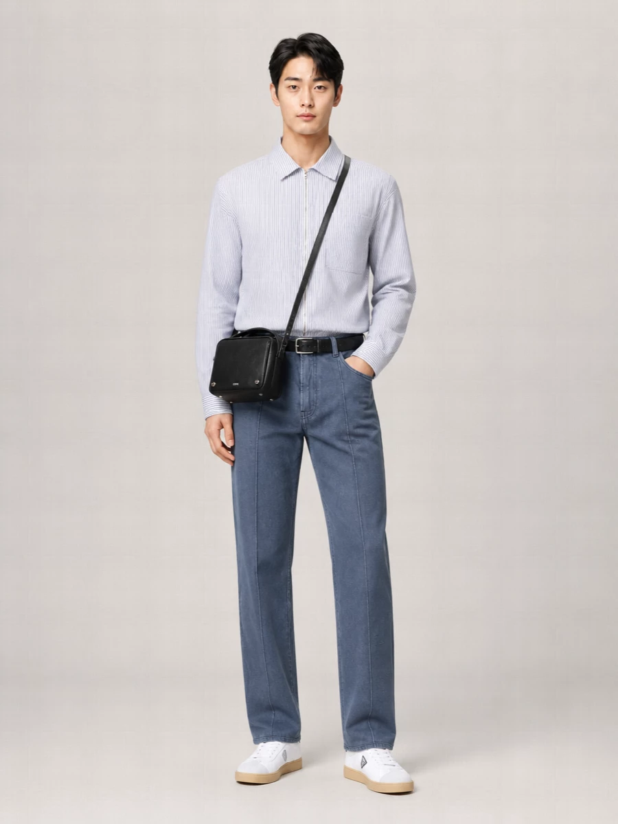 Prada Denim Straight-Leg Trousers