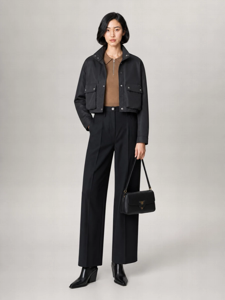 Prada Cropped Single-Breasted Jacket