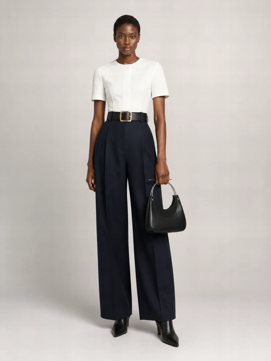 Alexander Mcqueen Wool Wide-Leg Trousers