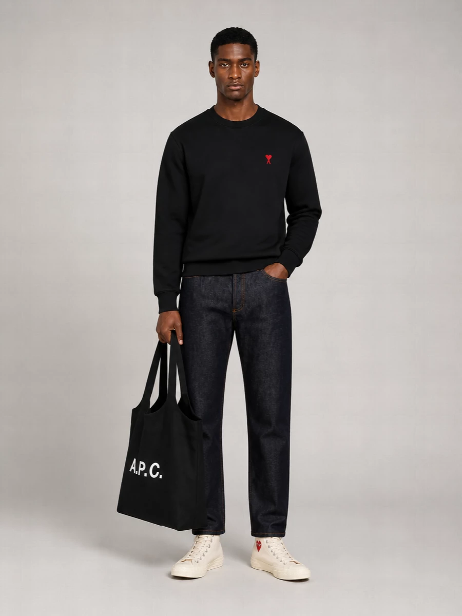 A.p.c. Cotton Logo Print Tote Bag