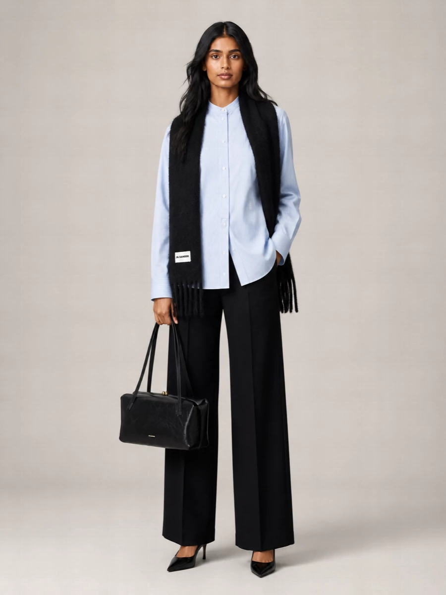 Jil Sander Striped Cotton Poplin Shirt