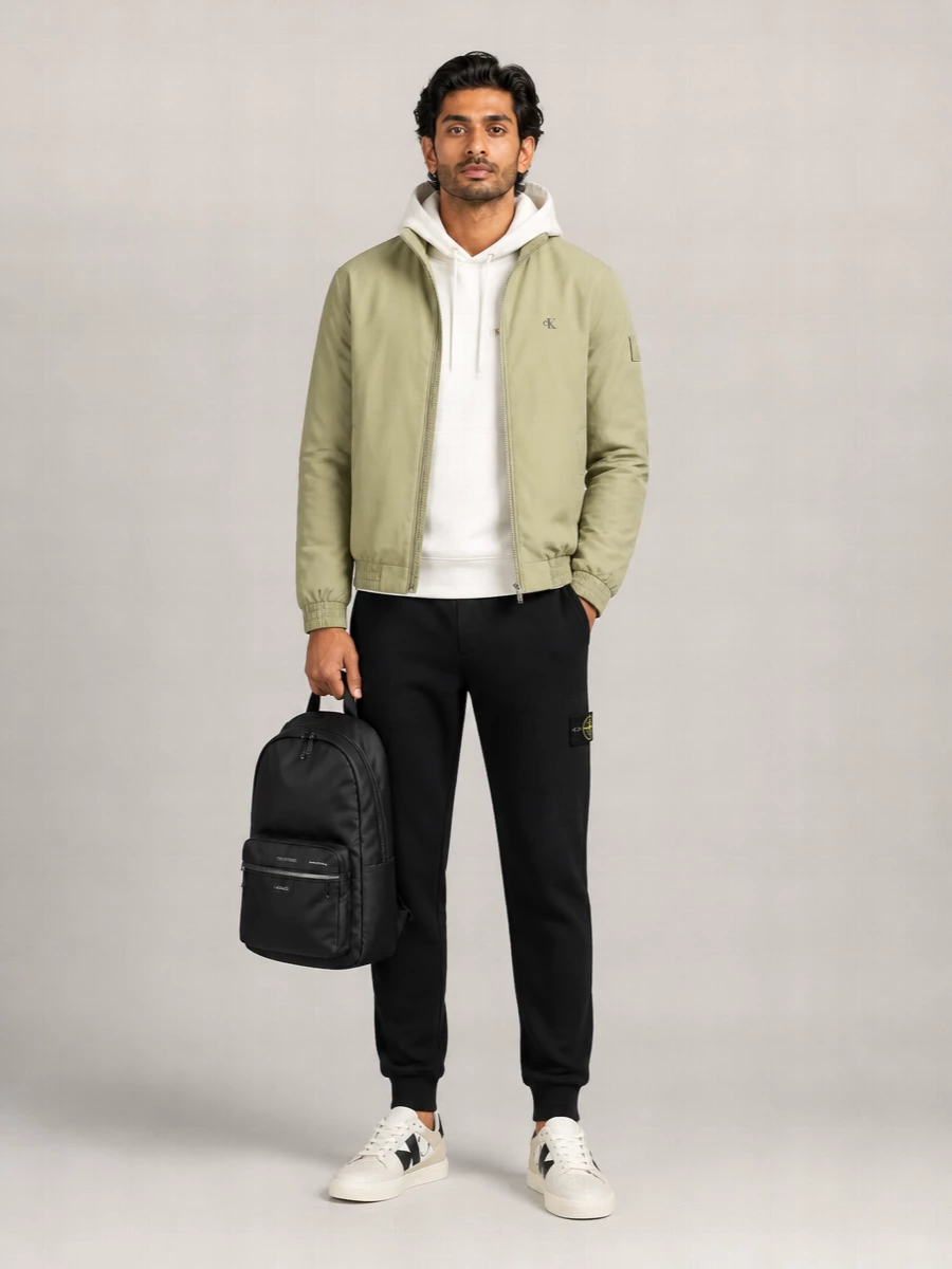 Calvin Klein Leather Lace-Up Sneakers