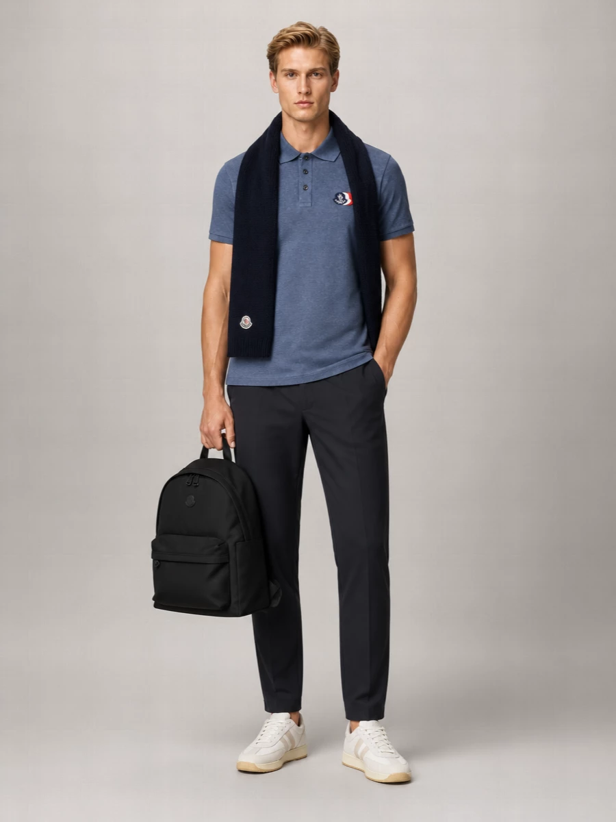 Moncler cotton piqué polo shirt