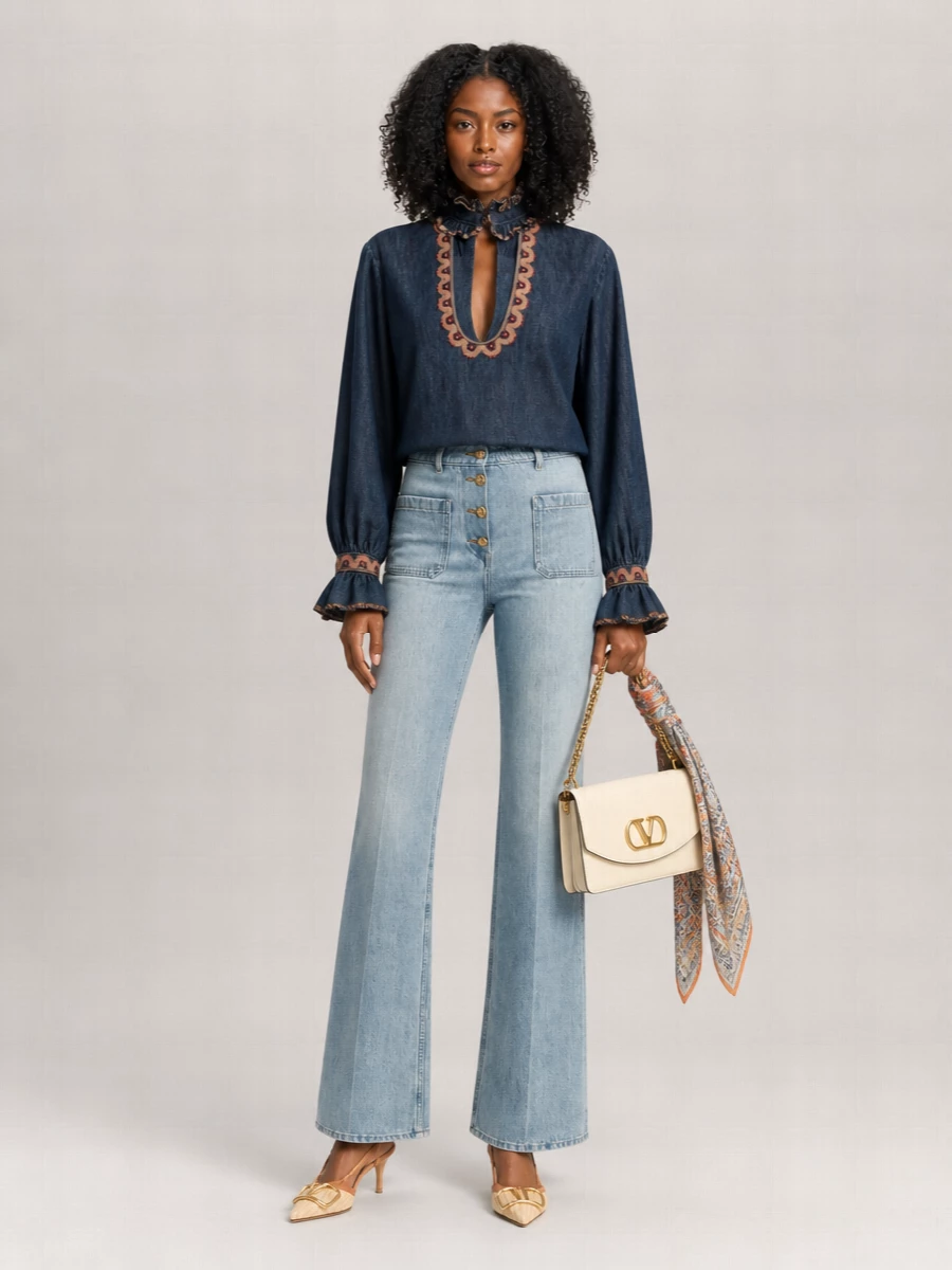Valentino Garavani Vain Leather Shoulder Bag