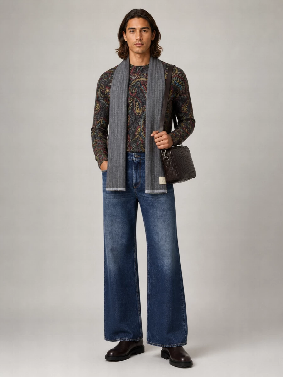 Etro Wool Paisley Crewneck Sweater