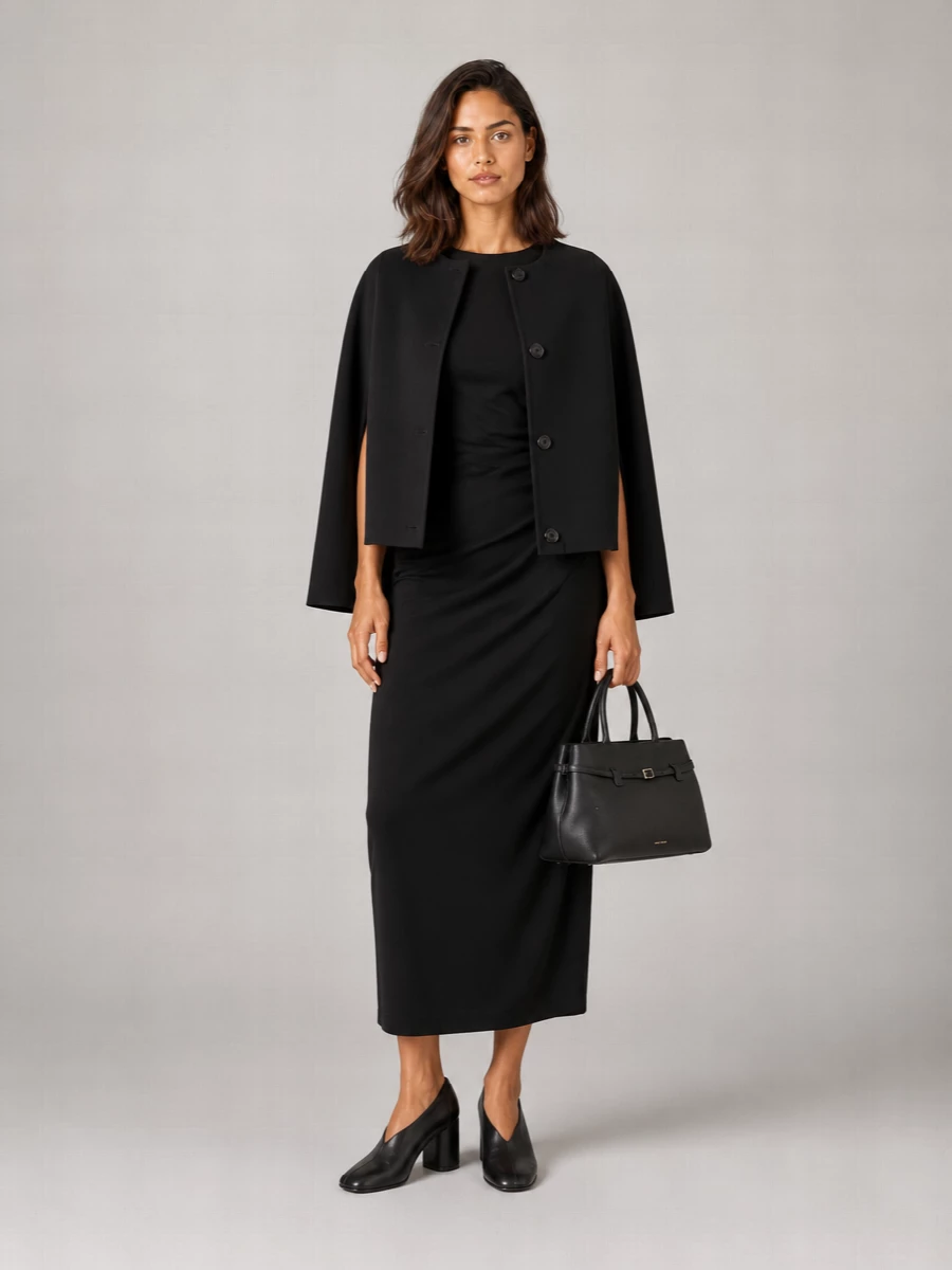 S Max Mara Virgin Wool Cape