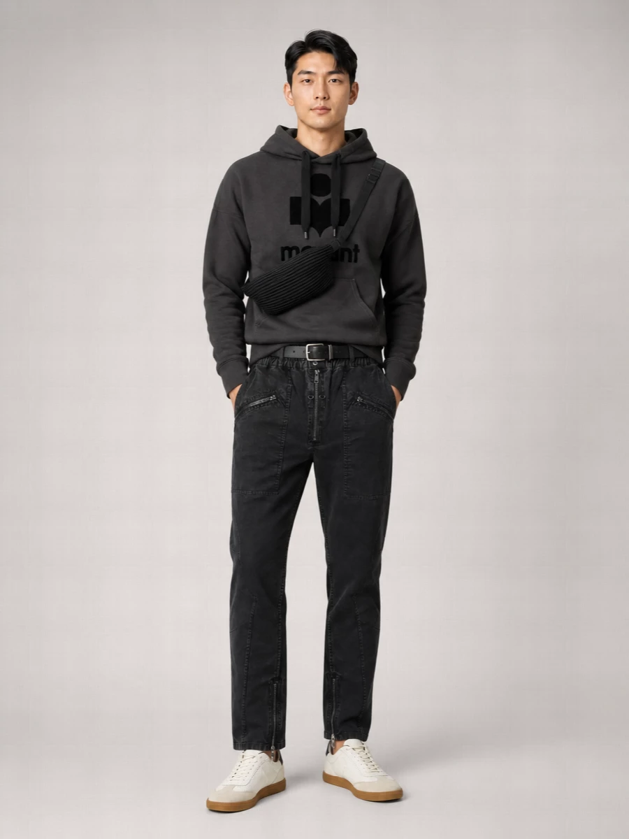 Isabel Marant Cotton Blend Logo-Print Hoodie
