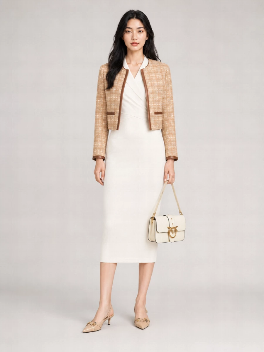 Pinko Tweed Cropped Jacket