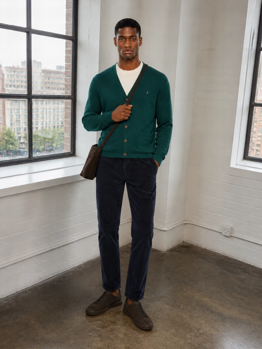 Vivienne westwood cardigan navy corduroy trousers