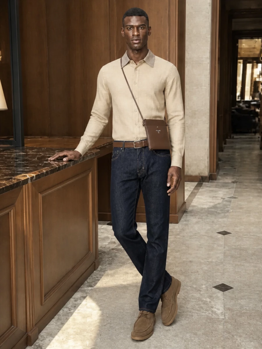 Jacob cohen jeans sand shirt tods chukkas