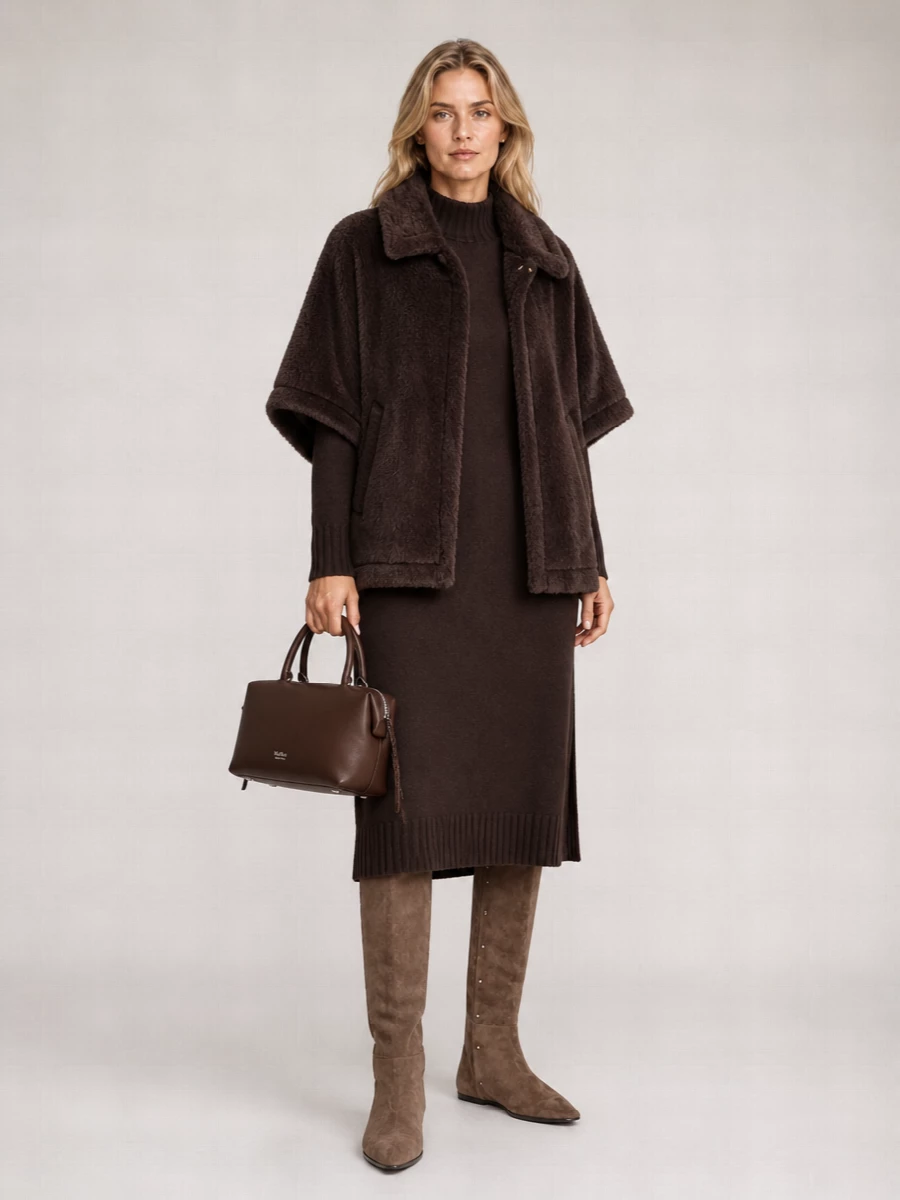 Max Mara Alpaca Wool Silk Cape