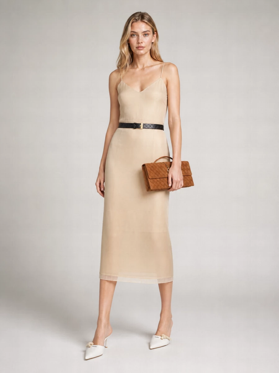 Prada Silk Satin Midi Dress
