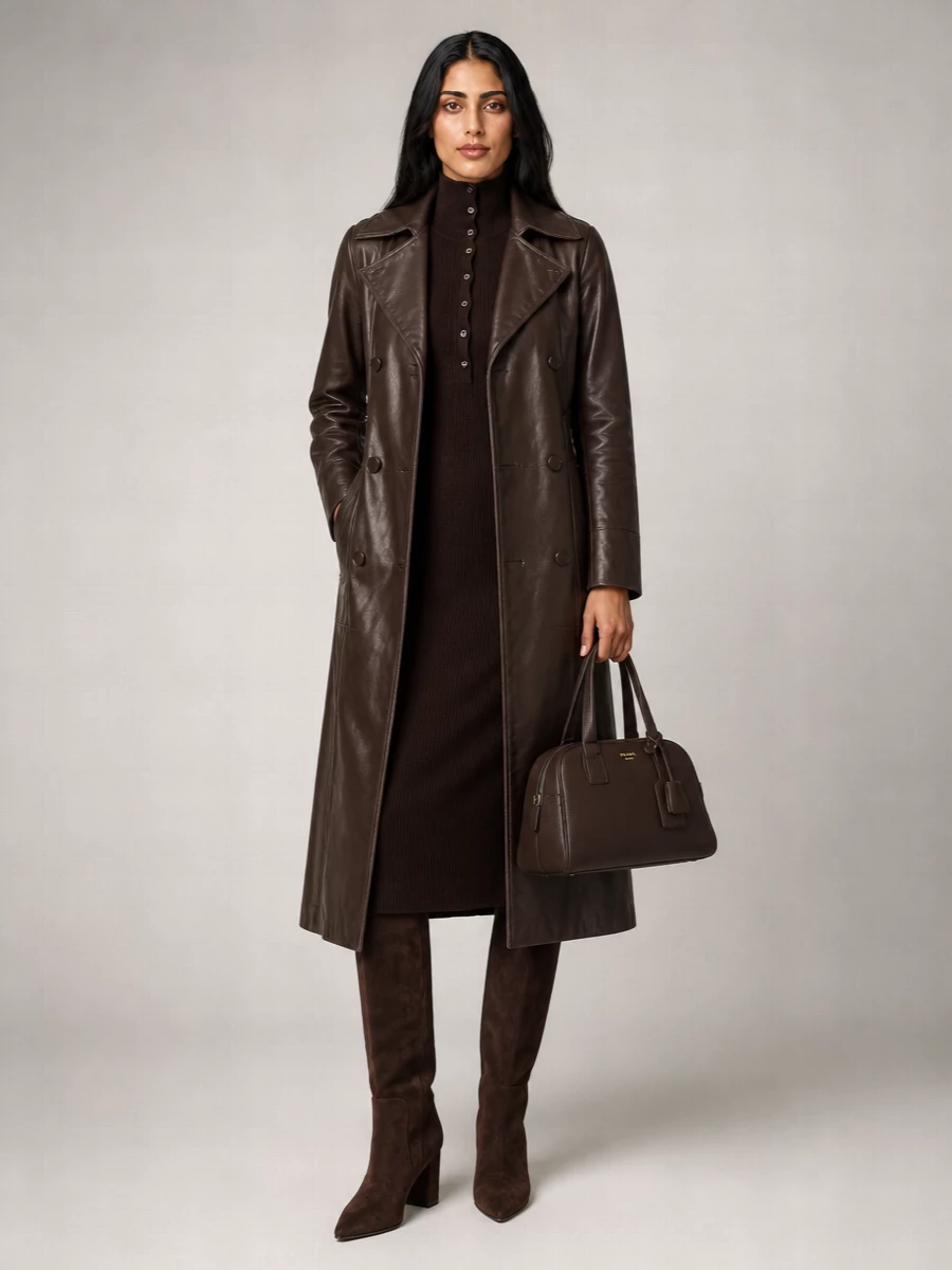 Paloma Wool leather trench coat