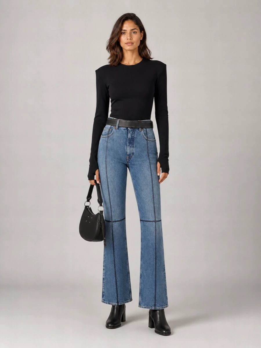 Mm6 Maison Margiela Cotton Straight-Leg Jeans