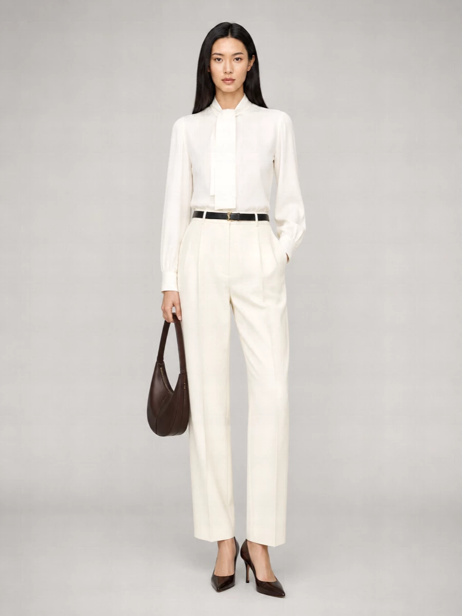 Max Mara Virgin Wool High-Rise Cropped Straight-Leg Slim-Fit Tailored Trousers