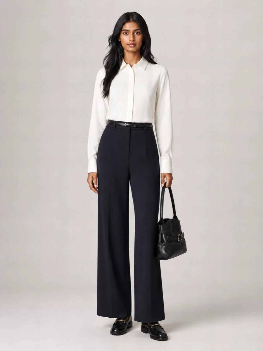 S Max Mara High-Rise Wide-Leg Tailored Trousers