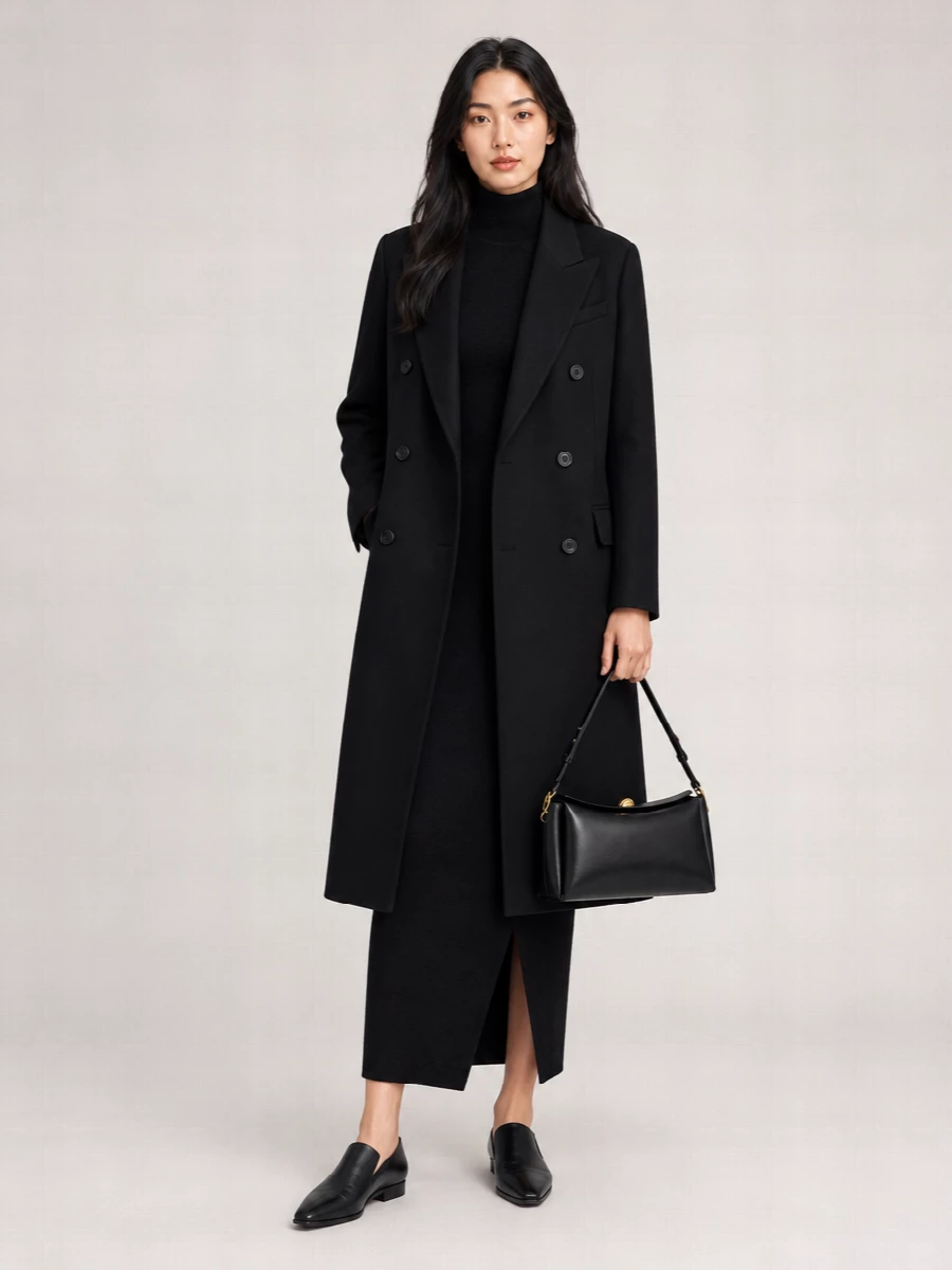 Ami Paris Merino Wool Double-Breasted Coat