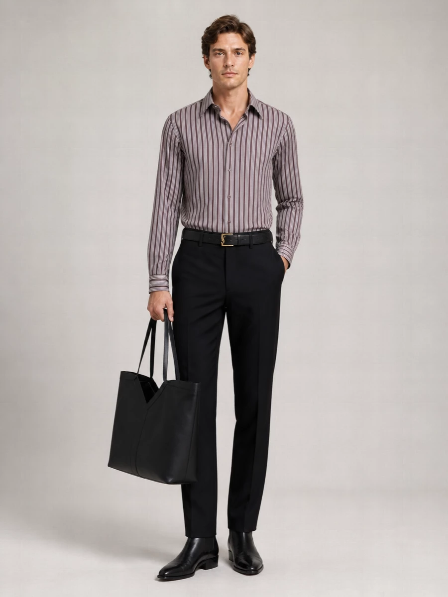 Saint Laurent Leather Maxi Tote Bag