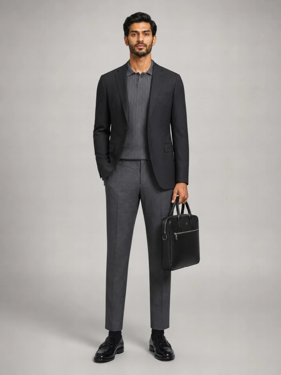 Emporio Armani Virgin Wool Single-Breasted Coat