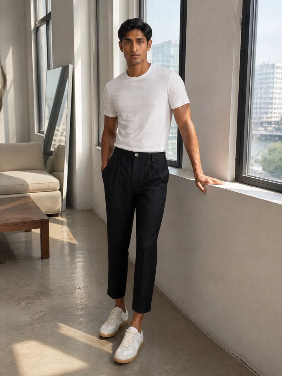 Marni cropped trousers white designer tee outfit