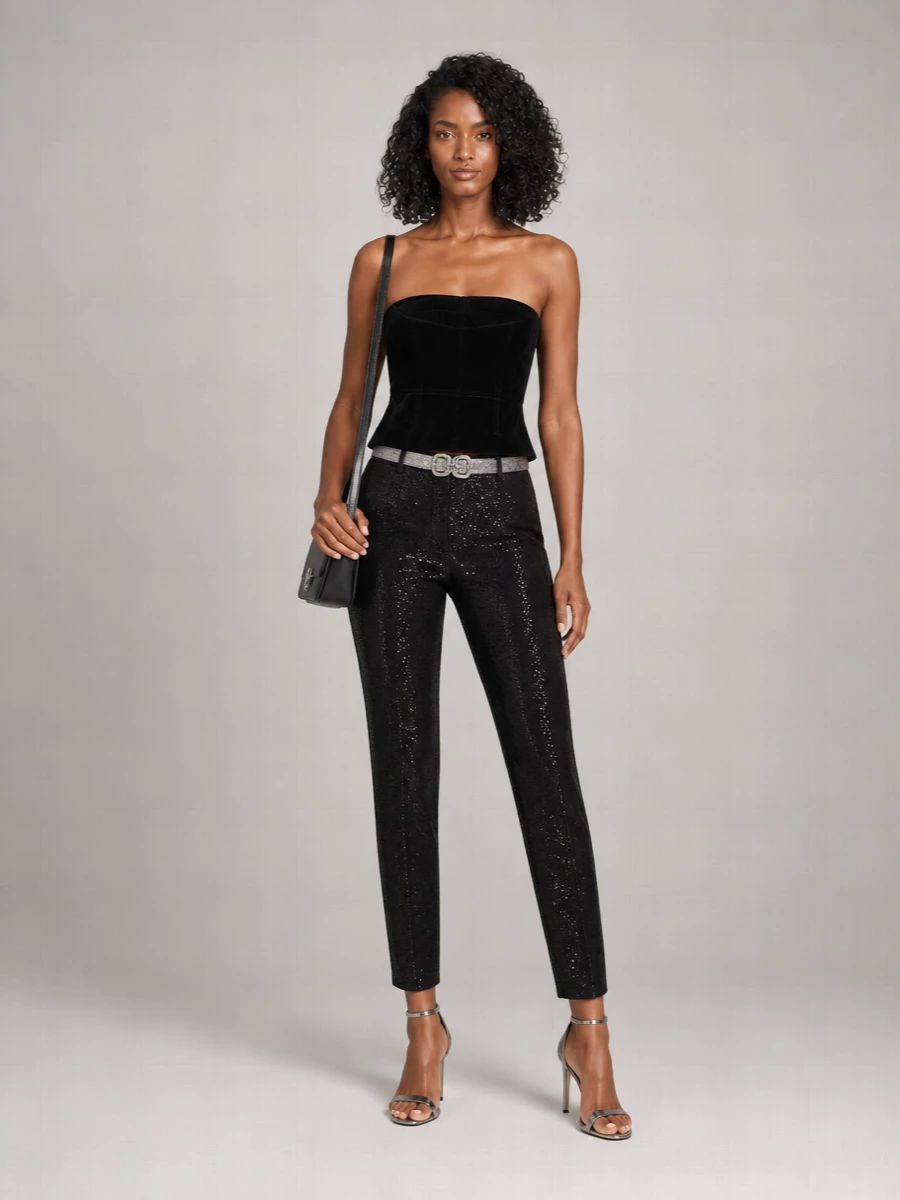 Tom Ford Sequin Straight-Leg High-Rise Trousers