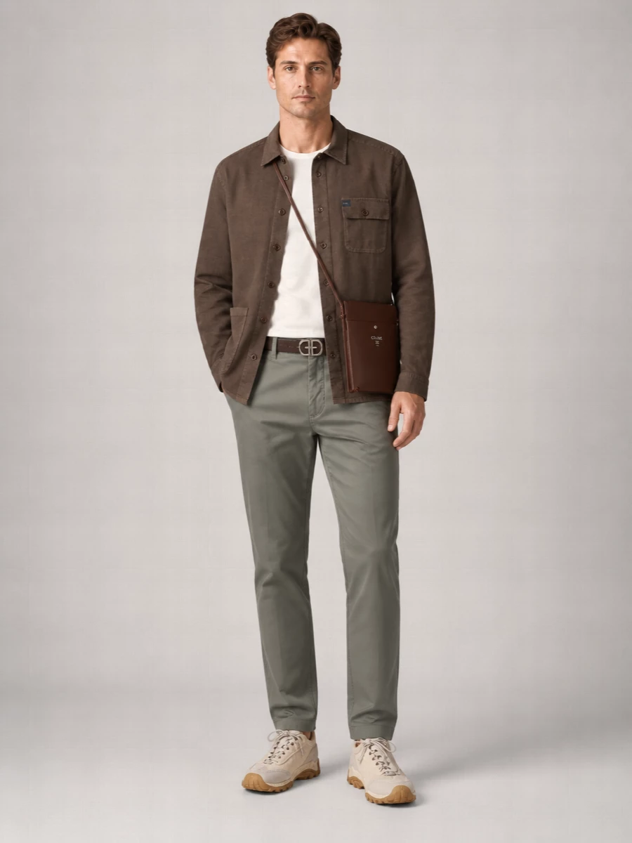 Fay Linen Cotton Shirt Jacket