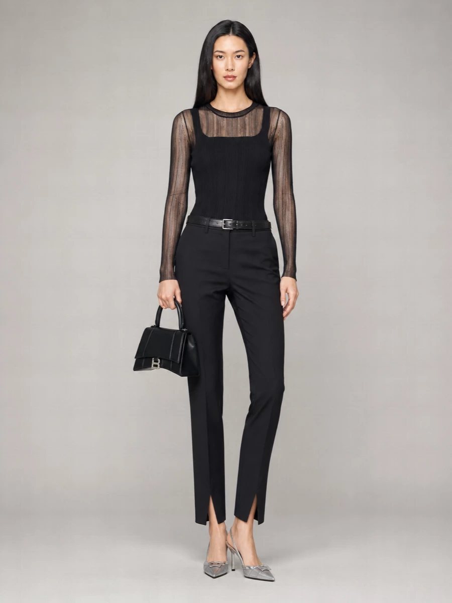Sportmax Viscose-Blend Trompe-L'œil Sweater