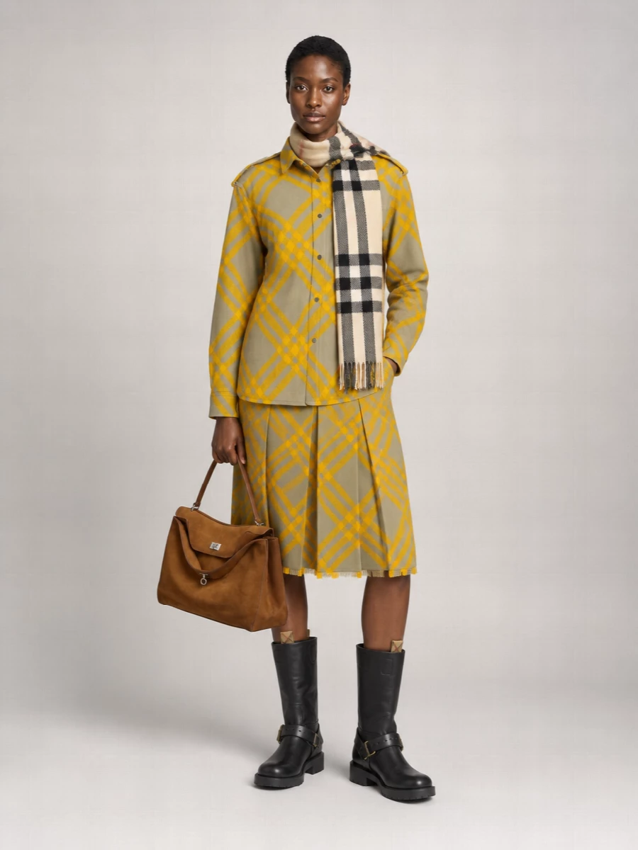 Burberry Check Wool-Blend Shirt