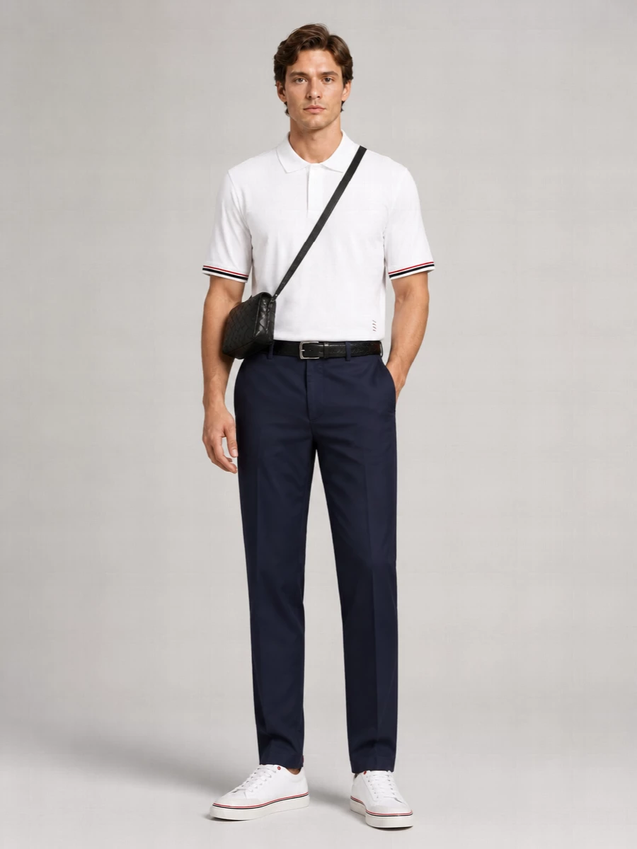 Thom Browne Cotton Short-Sleeve Polo Shirt