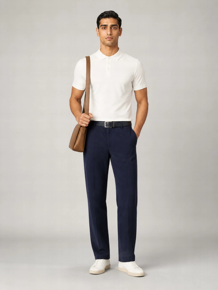 Giorgio Armani Ribbed Cotton Piqué Polo Shirt