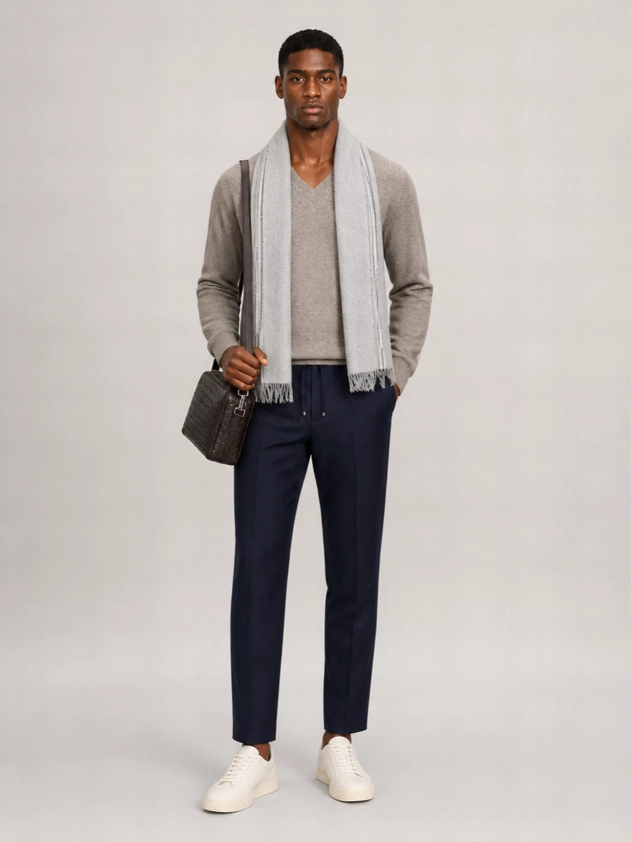 Brunello Cucinelli Ribbed Cashmere V-Neck Sweater