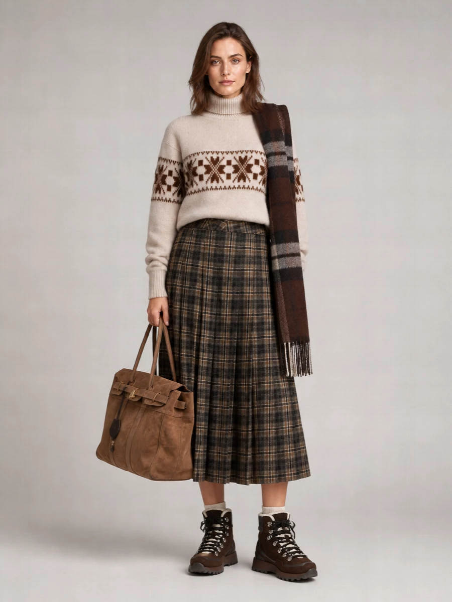 Kiton Wool Geometric-Jacquard High-Neck Jumper