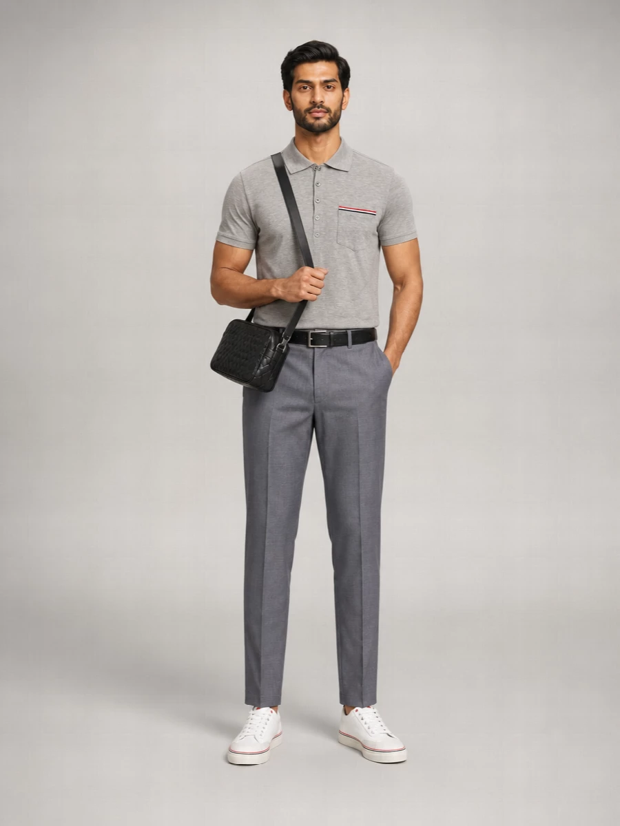 Thom Browne Cotton Short-Sleeve Polo Shirt