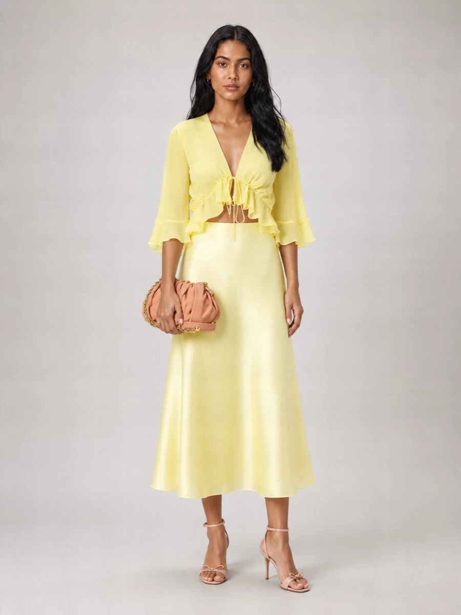Alberta Ferretti Silk Drawstring Blouse