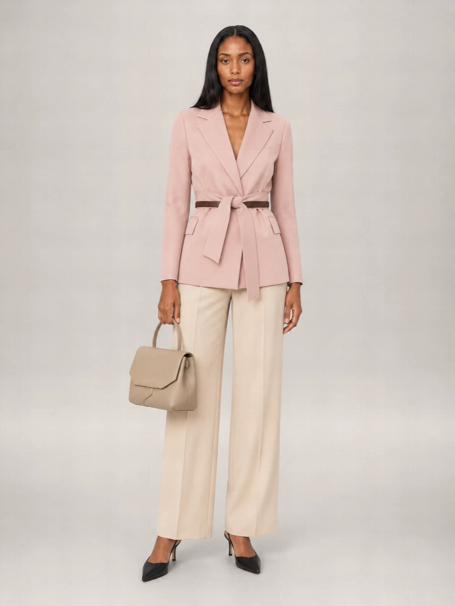 Weekend Max Mara Virgin Wool Belted Blazer