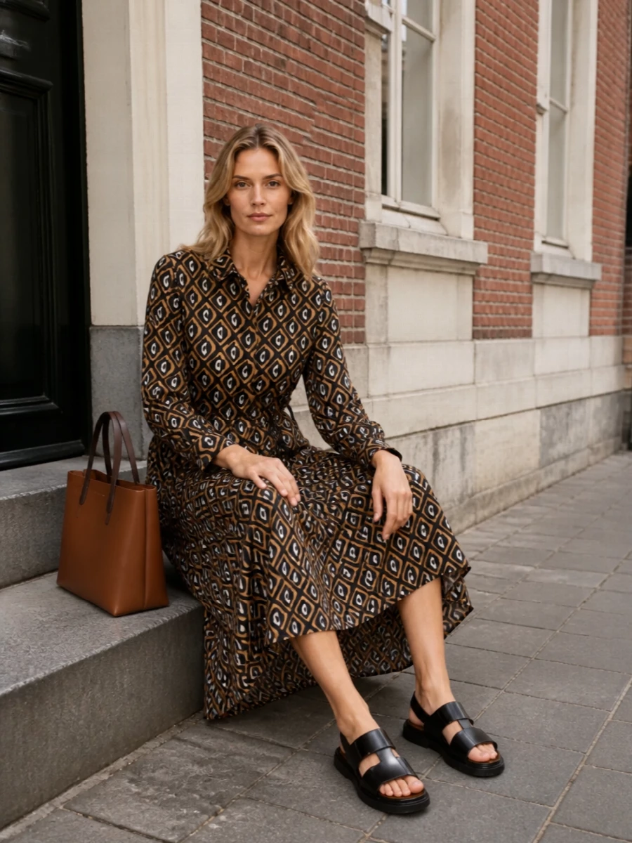 Max mara black shirt dress marni flat sandals