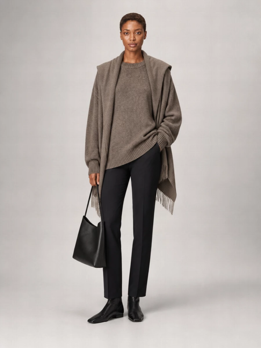 The Row Cashmere Ribbed Turtleneck Relaxed-Fit Jumper