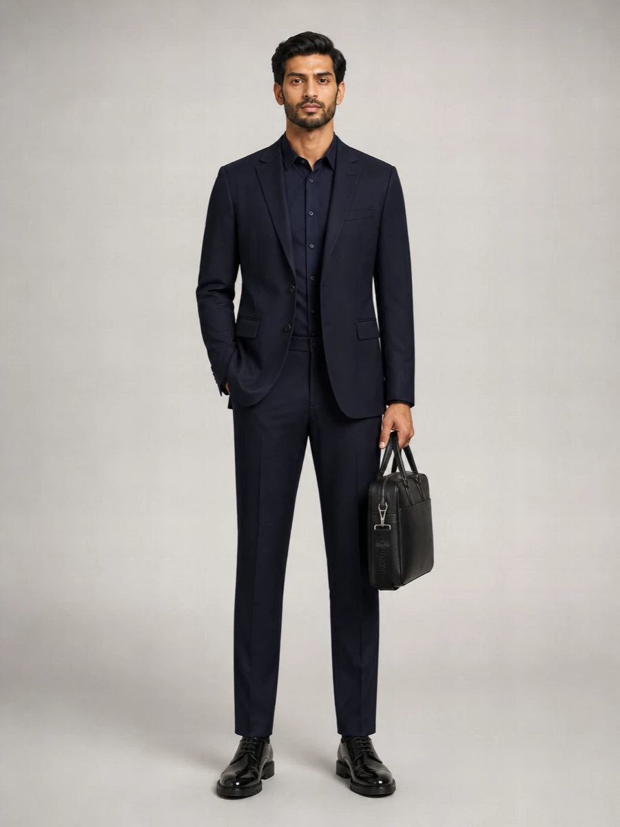 Emporio Armani Leather Panelled Derby Shoes