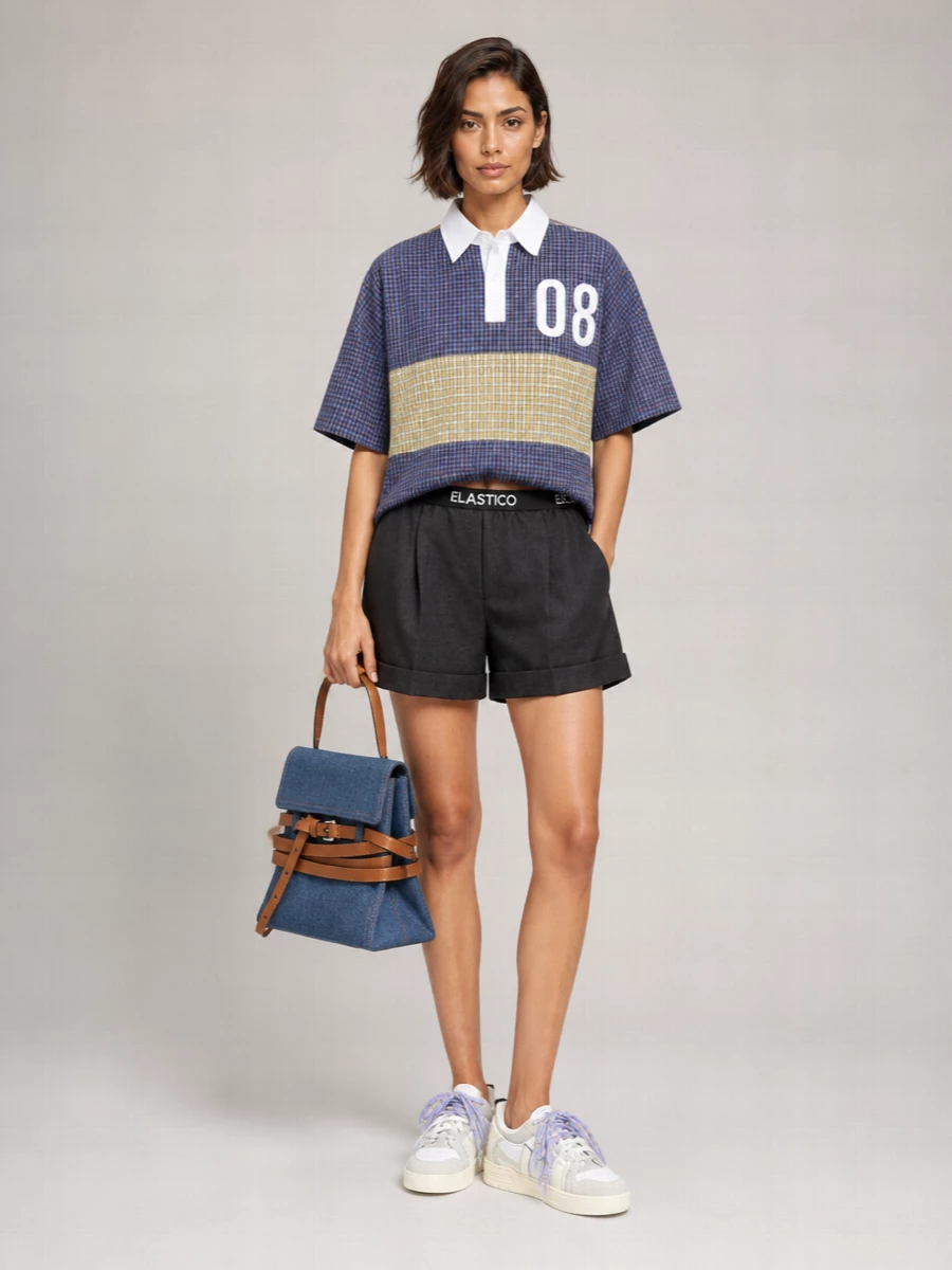 Moschino Printed Cotton Oversized Short-Sleeve Polo Shirt