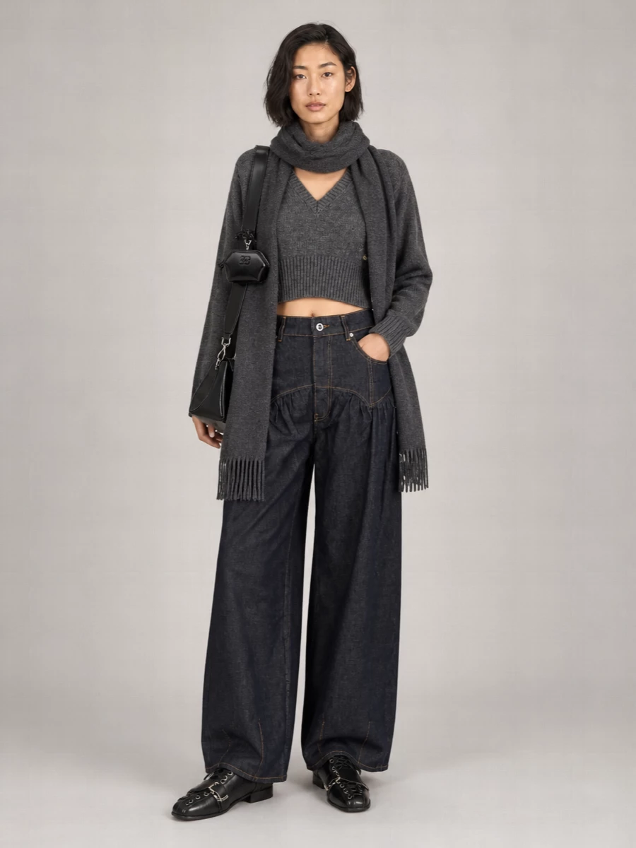 Ganni wide-leg trousers
