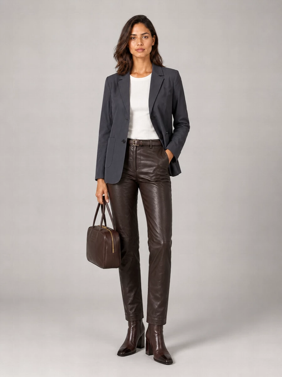 Miu Miu leather slim-fit trousers