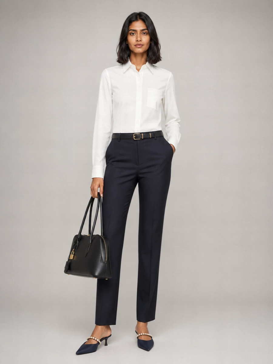 Stella Mccartney Wool Low-Rise Bootcut Tailored Trousers