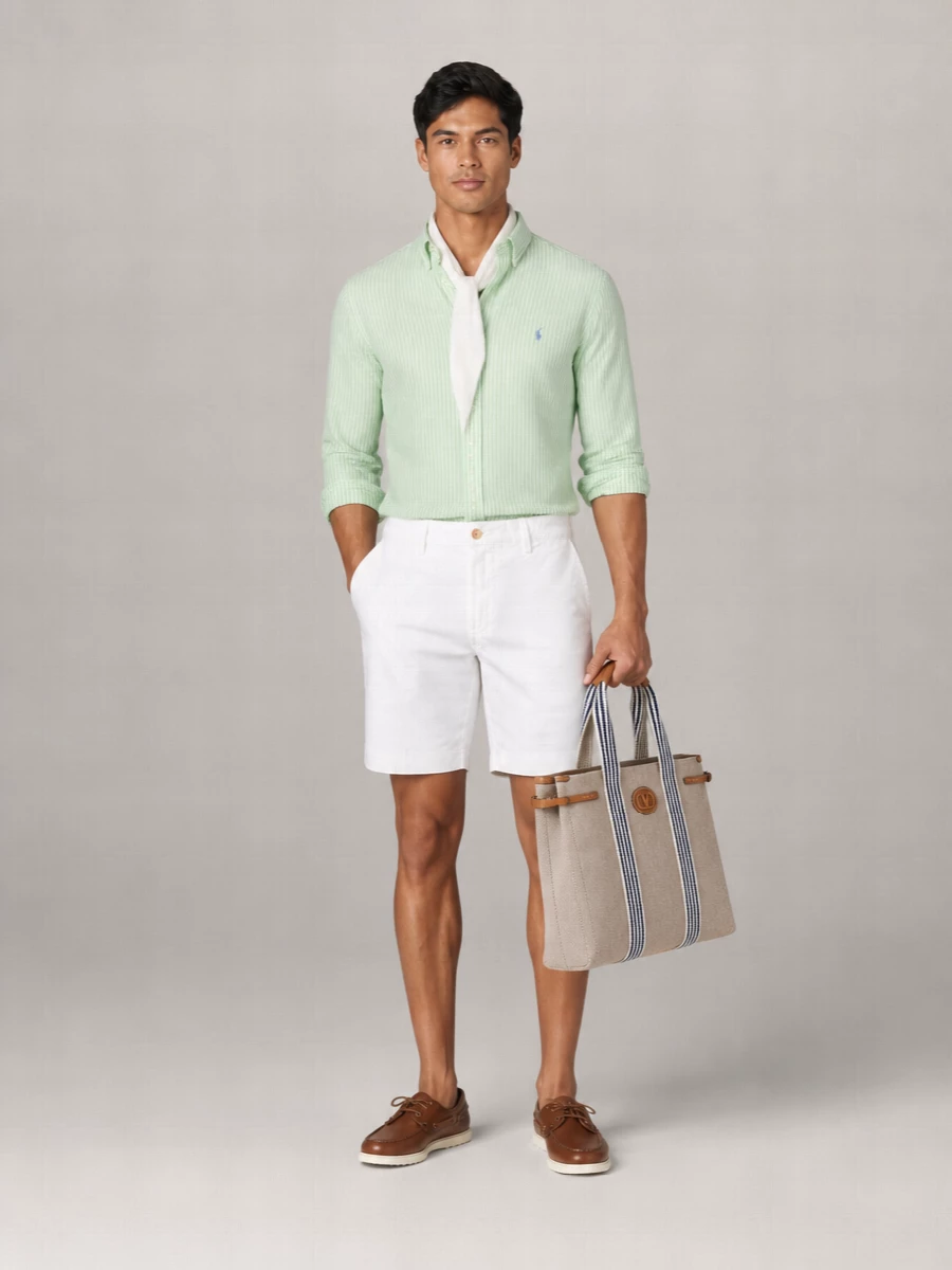 Ralph Lauren Striped Linen Long-Sleeve Shirt