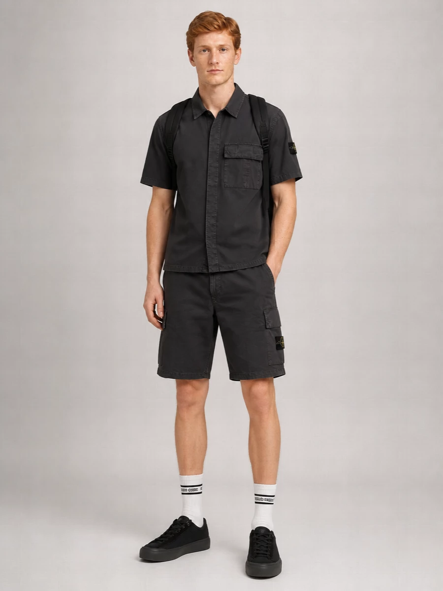 Stone Island Cotton Cargo Bermuda Shorts