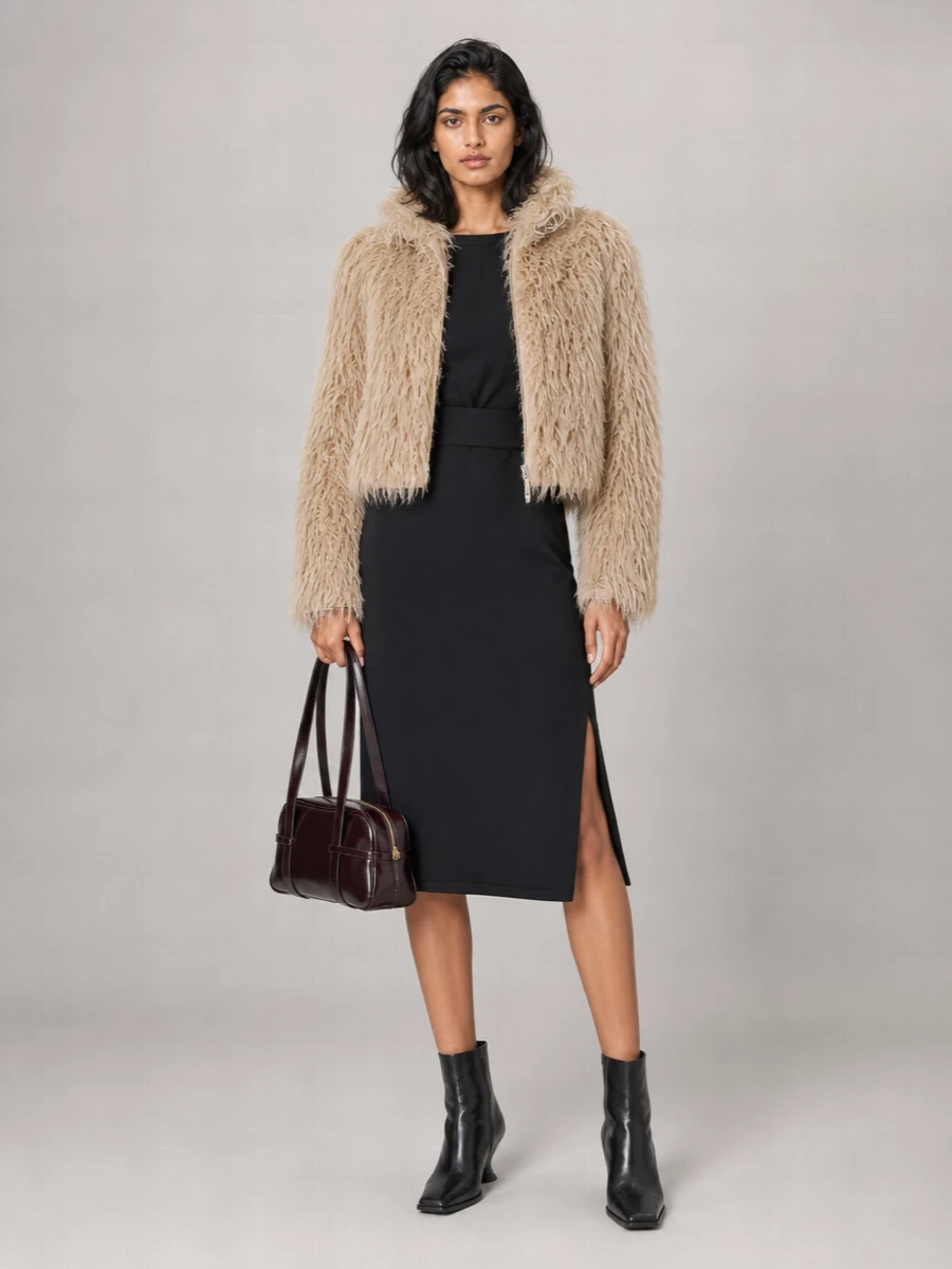 Dries Van Noten Faux Fur Jacket